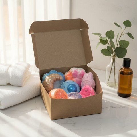 Бокс з бомбочками для ванни (уцінка) bby4 фото